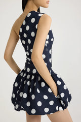 Navy Polka Dots