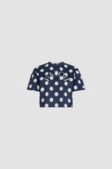 Navy Polka Dots