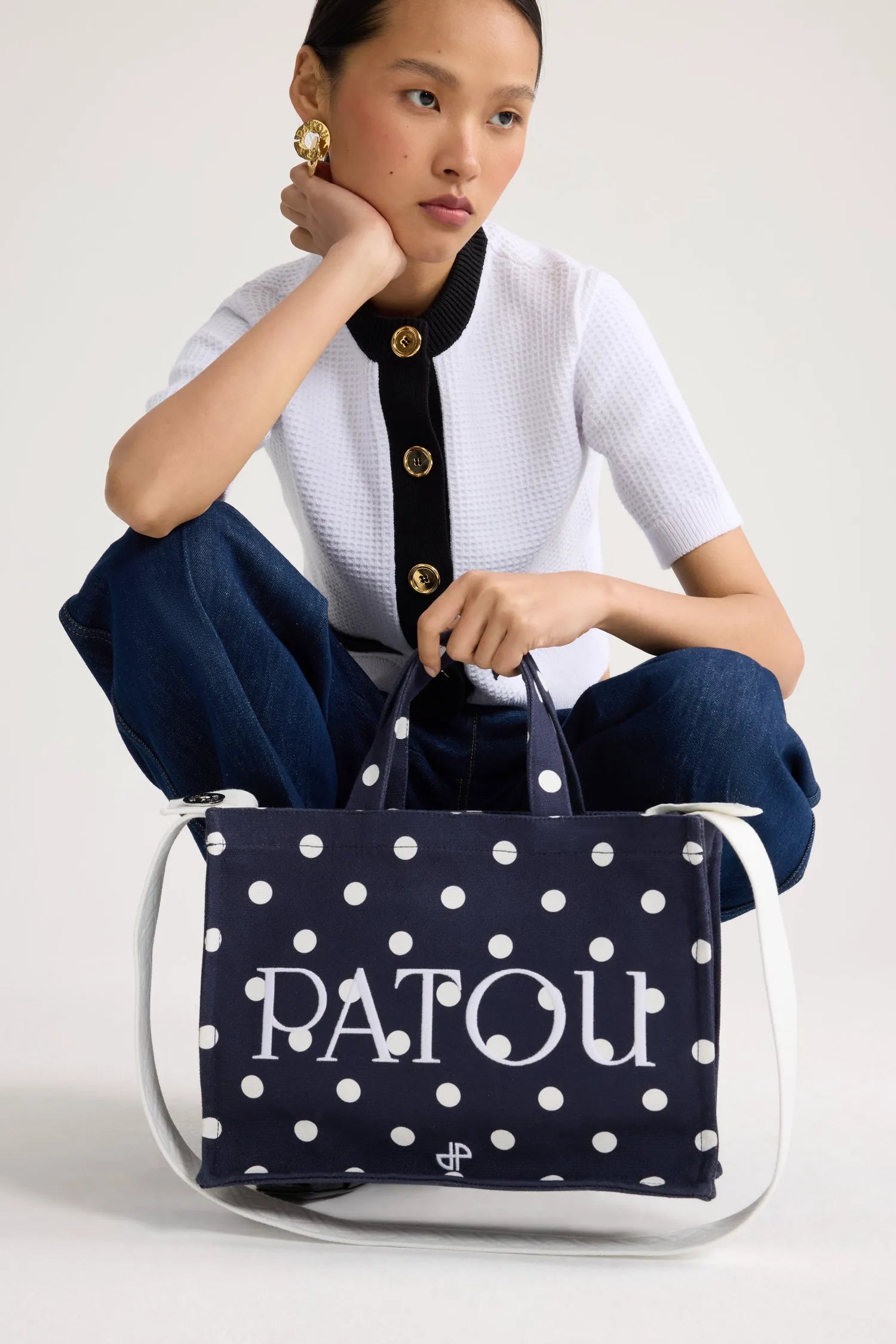 Night Blue Polka Dots