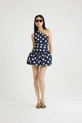 Navy Polka Dots