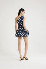 Navy Polka Dots