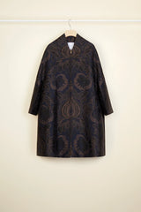 Navy Amber Print