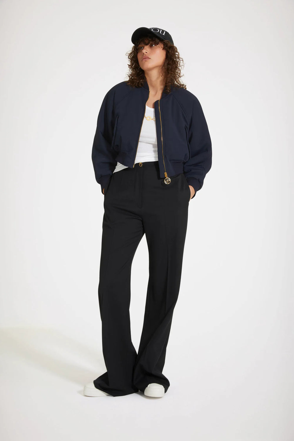 No Back Embroidery Navy